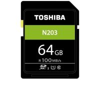 ผลิตภัณฑ์ที่ผ่านการรับรอง TOSHIBA 64GB N203 SDXC การ์ด UHS-I U1 Class 10การ์ด SD 100เมกะไบต์/วินาที