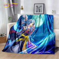 Inuyasha Blanket Japanese Cartoon Sesshoumaru Home Sheet Sofa Cover Living Room Office Birthday Gift child lunch break Blanket.