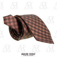 ANGELINO RUFOLO Necktie(NTS-กฟ.012, 018) เนคไทผ้าไหมทออิตาลี่คุณภาพเยี่ยม ดีไซน์ Graphic Pattern สีเทอร์ควอยซ์/สีชมพู/สีส้ม/สีเลือดหมู/สีน้ำตาล