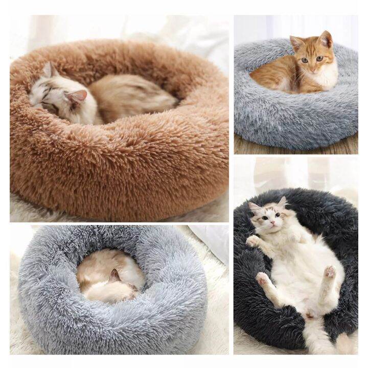 พร้อมส่ง-ที่นอนสัตว์เลี้ยง-รังสัตว์เลี้ยง-ที่นอนแมว-pet-fur-bed-ที่นอนแมว-ขนนุ่มฟู