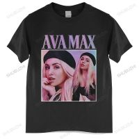 [COD]เสื้อยืดลําลอง ผ้าฝ้าย ลาย Ava Max สีดํา สไตล์วินเทจ แฟชั่นสําหรับผู้ชาย และผู้หญิง ไซซ์ยุโรปS-5XL  DIC1