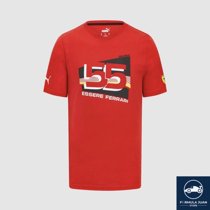 Scuderia Ferrari 2023 Driver T-shirt - Sainz - Red (Official F1 Merch ...