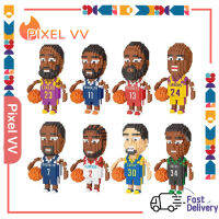 NBA "S Stars Building Blocks Kobes James Currys บาสเกตบอล Star รุ่น Nano Blocks House Decor ของเล่นของขวัญสำหรับ Lego