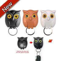 Creative Owl Shape Key Holder Hook Keychain Home Organizer Hanger Decoration Magnetic Hanging Wall Mounted Key Holder Picture Hangers Hooks