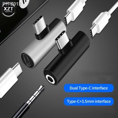 2 in1 Type C to 3.5mm Jack Audio Cable Earphone Splitter Adapter for Xiaomi USB C Charger Cable Aux Cable Connector for Huawei