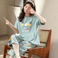 {Pajama queen} ผ้าฝ้ายแขนสั้นชุดนอนลายสก๊อตของผู้หญิง39; S-Aliexpress ฤดูร้อนใหม่