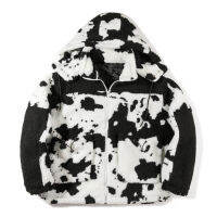 LACIBLE Hip Hop Warm Parka แจ็คเก็ตผู้ชายผู้หญิง Streetwear R Cow Patchwork เสื้อแจ็คเก็ตฤดูหนาว Harajuku Hooded Jacket Outwear