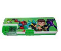 กล่องดินสอพลาสติก 2 ด้าน   ลายการ์ตูน เบนเทน (BEN10 ) พร้อมกบเหลาดินสอ 2 ช่อง(ลิขสิทธิ์แท้)