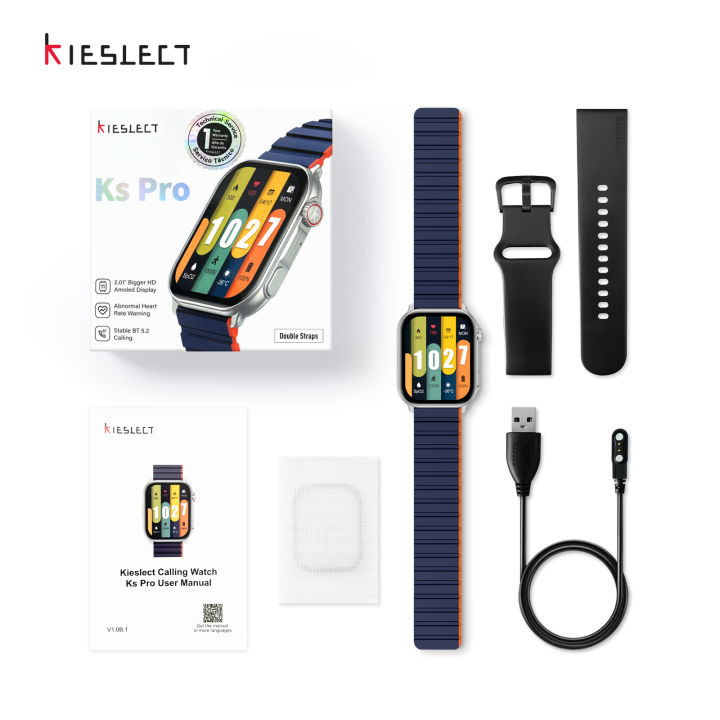 kieslect-ks-pro-smart-calling-watch-สมาร์ทวอทช์โทรได้-จอ-amoled-2-01-เตือนหัวใจเต้นผิดปกติ-100-โหมดกีฬา-ประกัน-1-ปี