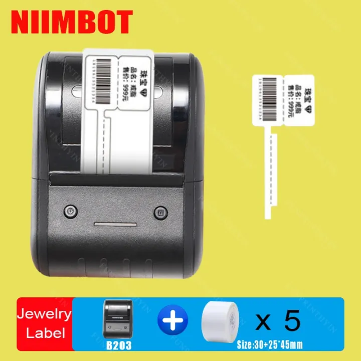 niimbot-สติกเกอร์-b203แบบพกพาเครื่องปริ้นตราด้วยความร้อนบวก5กระดาษม้วนสติกเกอร์ม้วนสีราคาป้ายเคเบิล