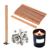 40PCS Wood Candle Wicks Wax Candle With Sustainer Tab Candle Wick DIY Wax For The Manufacture Of Candle Candle Making Supplies ซื้อทันทีเพิ่มลงในรถเข็น