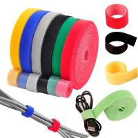 6 Colors Self Adhesive Cable Winder Hook Cable Ties Fastener Tape Straps Wire Line Tie Wire Desktop Organizer 5m Adhesives Tape