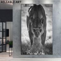 Modern Wild Lion Animal Canvas Artwork, Wall Art ภาพโปสเตอร์และภาพพิมพ์,เหมาะสำหรับห้องนั่งเล่นห้องนอนตกแต่งบ้าน,ไม่รวมกรอบ