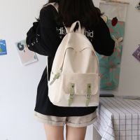 【Lanse store】2021 New Sale  StyleTeenagers Fashion Design Women Canvas Backpack Middle School Student Useful Book Bags Girls Leisure Travel