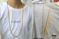 สร้อยคอผ่าหวายทอง 3ห่วง ยาว80เซน เท่ๆ necklace hiphop สแตนเลสแท้ Stainless แฟชั่นชาย แฟชั่นผู้หญิง 316l allacc