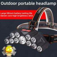 【CW】 New 11led Head-Mounted Flashlight Outdoor Night Fishing Rechargeable Miner  39;s Lamp Headlight