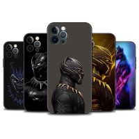 Phone Case For Apple iPhone 14 11 12 13 Pro max XS Max XR X 8 7 6 6S Plus 12 13 Mini 6S Fundas Marvel Black Panther  Screen Protectors