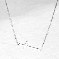 Vintage Cross Necklace For Women Punk Charm Pendant Clavicle Chain Simple Silvery Trendy Exquisite Girls Banquet Jewelry Gifts