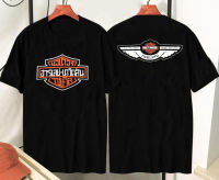 ? เสื้อยืดรถจักรยานยนต์ Harley Davidson THAI SCRIPT LOGO Thailand เสื้อยืดสีดำ