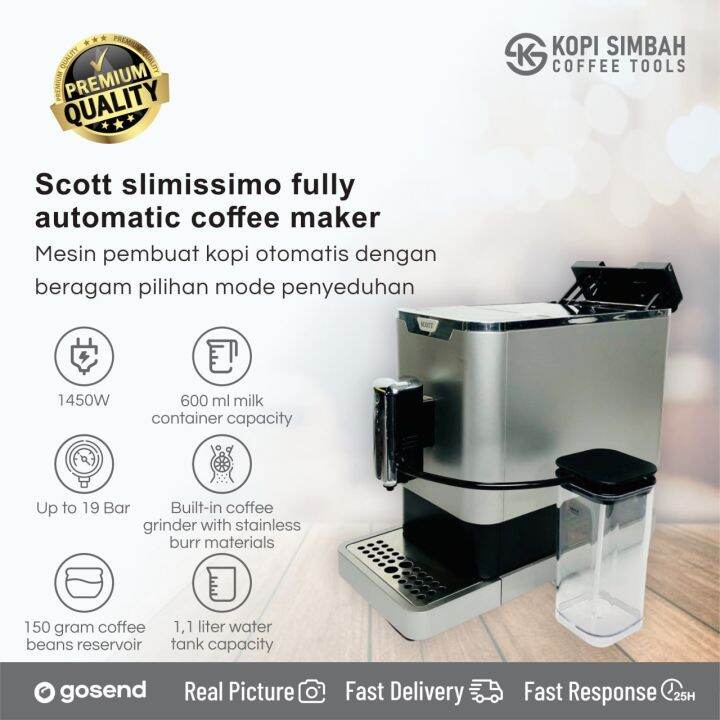 Fully Automatic Coffee Maker SCOTT Slimissimo Mesin Alat Seduh Pembuat
