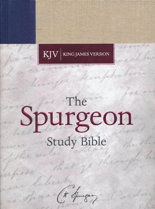 KJV Spurgeon Study Bible, navy/tan cloth over board Lazada PH