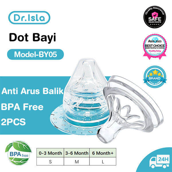 Dr.isla BY05 Baby Teats for Avent Natural Bottles Wide Nipples
