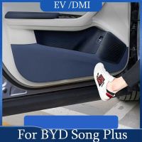 ฟิล์มป้องกันประตูรถยนต์แบบหนังแผ่นป้องกันการเตะสำหรับ BYD Song Plus EV DMI 2021สติกเกอร์ป้องกัน2023 2022เครื่องประดับตกแต่งรถ