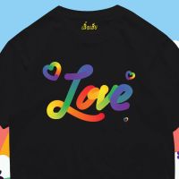 เสื้อยืดคอกลมS-5XL (เสื้อเฮีย)pride mouth เสื้อ  Love ผ้า Cotton 100 % ผ้านุ่ม S-5XL