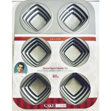 Cake Boss Novelty Bakeware 6-Cup Nonstick Flower Cakelette Pan, Gray