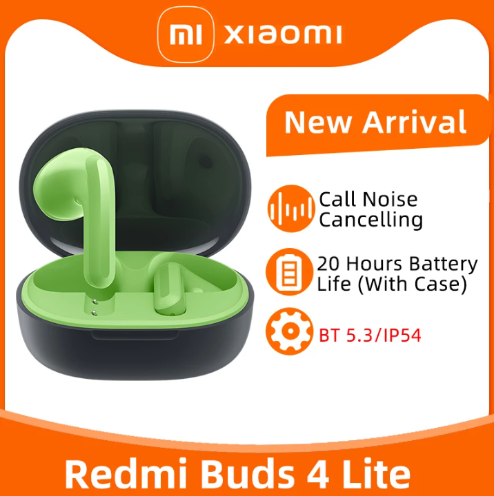 Global Version Xiaomi Redmi Buds 4 Lite Earphone TWS BT 5.3 Headset Mi True  Wireless Earbuds 4 Headphone IP54 20h Battery Life