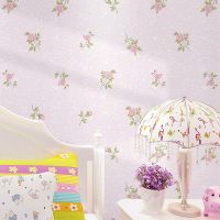 วอลเปเปอร์ติดผนัง 53cm*950cm พร้อมส่ง สติ๊กเกอร์ติดผนัง wallpaper ดอกไม้ น่ารัก#พื้นสีขาวดอกสีฟ้า#พื้นชมพูดอกชมพูวินเทจ#พื้นสีครีม ดอกกุหลาบสีชมพู