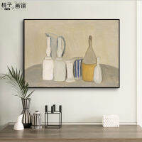 แจกันสี Morandi ภาพจิตรกรรมร้านอาหารแนวนอร์ดิกใหม่สร้างสรรค์จิตรกรรมตกแต่งนิชศิลปะแขวนโปสเตอร์ภาพวาดที่มีชื่อเสียงระดับโลกจิตรกรรมฝาผนังผ้าใบ68