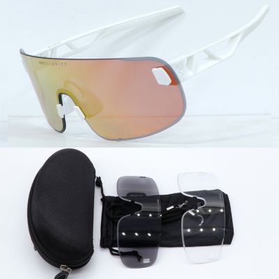 ชุดแว่นตาป้องกันสำหรับขับขี่ POC แว่นตากันแดดโพลาไรซ์สำหรับกีฬากลางแจ้งแว่นตากันแดดจักรยานเสือภูเขาสำหรับผู้ชายและผู้หญิง