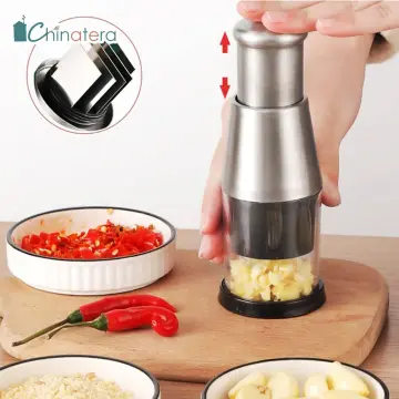 Garlic Press, Stainless Steel Garlic Press, Mental Garlic Mincer