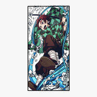 Costom อะนิเมะผ้าขนหนูชายหาดปีศาจฆ่า kamado tanjirou nezuko คอสเพลย์ washcloth ไมโครไฟเบอร์นุ่มเสื้อคลุมอาบน้ำแฟน washra. ของขวัญ