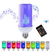 [HOT QQZIWWUJJWG 104] สมาร์ท E27 E26 B22 RGB W บลูทูธลำโพงหลอดไฟ LED 8วัตต์เพลงเล่นไร้สายหลอดไฟ Led ที่มี24คีย์การควบคุมระยะไกล