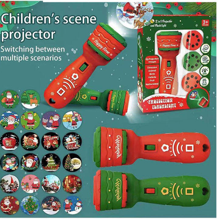 Learning Early Education Glowing Flashlight Projector Light Projection