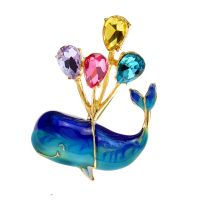 【YF】◆™  CINDY XIANG Enamel Balloons And Whales Brooches Cartoon Fashion Pin Jewelry Color