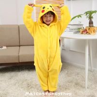 [มี COD] ชุดนอนมาสคอต เด็ก ปิกาจู (pikachu)