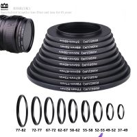 9pcs 37-82mm Lens Step Up Filter Ring Adapter Set 37 49 52 55 58 62 67 72 77 82 mm Kit Bar  Wine Tools