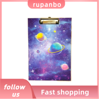 RUPANBO039392692 A4คลิปบอร์ดไม้สำนักงานออกแบบสีม่วง