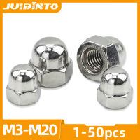 JUIDINTO Acorn nut Crown Hex Nut M3 M4 M5 M6 M8 M10 M12 M14 M16 304 201 สแตนเลสโดมหมวกอ่อนนุชตาบอด Nut สำหรับสลักเกลียว DIN1587-zaldfjgnsdg