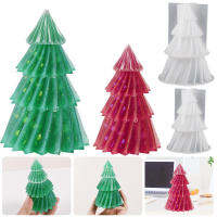 Festive Candle Decoration Silicone Mold DIY Plaster Mold For Christmas Resin Crafts Origami Striped Candle Decoration Mold DIY Christmas Tree Candle Mold Crystal Drop Resin Mold