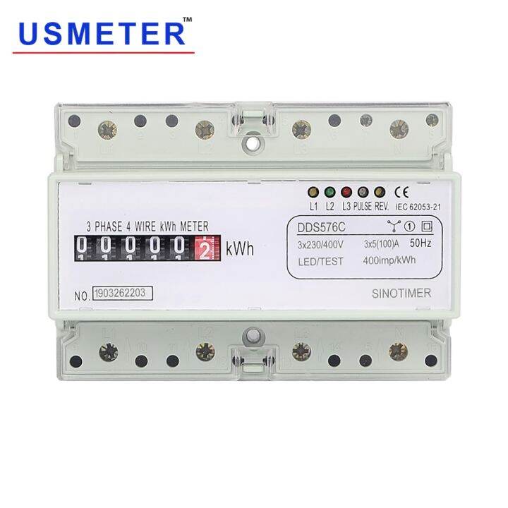 Dds576c 380v 100a Kwh Meter Digital 3 Phase Energy Saving Wattmeter Energy Meter Din Rail 7p