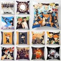 45*45CM Anime Haikyuu Printed Pillowcase Japan Karasuno Hinata Shyouyou Soft Pillow Case Living Room Home Sofa Car Cushion Cover