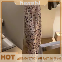 hanshi [2023 new HOT FASHION] lazlook กางเกงขาบานลายดอกไม้ใส่สบายสำหรับผู้หญิงสามารถสวมใส่ข้างนอกได้