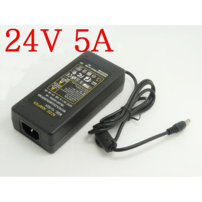 อะแดปเตอร์แปลงไฟ 24V 5A High quality IC solutions AC 100V-240V DC 24V 5A Switch power supply 120W LED adapter DC 5.5*2.1-2.5mm