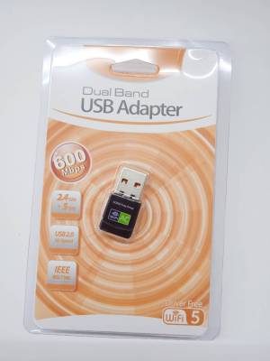 Wireless USB 600Mbps 2.4GHz+5GHzตัวรับสัญญาน WIFI ตัวดูดสัญญานอินเตอร์เน็ต ใช้ง่ายไม่ต้องลงไดร์เวอร์ พกพาสดวก