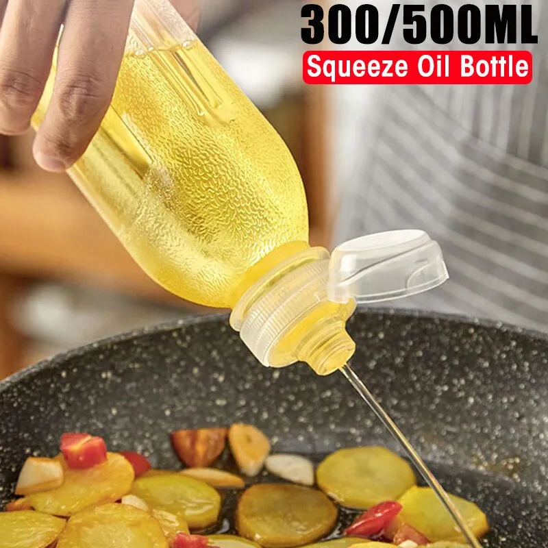 300ml/500ml Oil Squeeze Bottle Kitchen Oil Dispenser Oil Spray