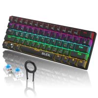 Portable 60 True Mechanical Gaming Keyboard And Mouse Wired Mice &amp; Keyboards RGB Backlit Keypads 3200 Dpi Adjustable Mice